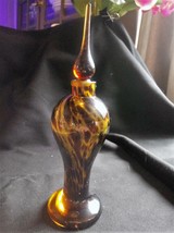 Beautiful 1980&#39;s brown hued pour in perfume bottle. SHIPS FREE - £21.30 GBP