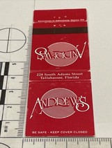 Matchbook Cover  Andrew’s Grill &amp; Bar Restaurant Tallahassee, FL gmg. Unstruck - £9.92 GBP