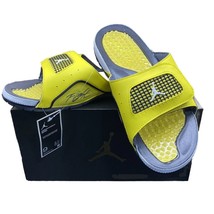 Jordan Hydro IV Retro Mens SZ 9 Slides Sandals Tour Yellow Lightning DN4238-701 - $89.10