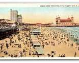 Beach Scene From Steel Pier Atlantic City New Jersey NJ UNP WB Postcard W22 - $4.49