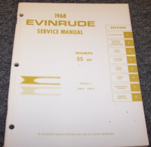 1968 Evinrude Triumph 55 HP 55HP Servizio Negozio Repair Manuale OEM 55872 55873 - $64.93