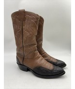 Vtg Hyer 9172 Water Buffalo Brown Leather Cowboy Boots Mens Size 7.5D We... - $225.81 CAD