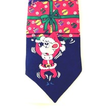 Christmas Tie Mice Wrapping Presents 60&quot; Red Black Green Novelty by Surrey  - £6.81 GBP