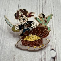 Disney Pin Mickey Mouse Pirate Parrot Treasure Chest Pirates The Caribbe... - £11.98 GBP