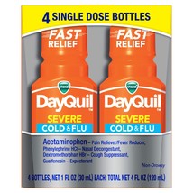 Vicks DayQuil Severe Shots Cold and Flu Daytime Relief Liquid 1 Fl Oz (Pack o... - £7.87 GBP