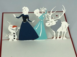 Frozen 3D Pop Up Card Anna Elsa Disney Love Wedding Birthday Olof Fun Snow Cold - £9.74 GBP