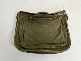 Vintage Military Garment Bag flyer officer green WWII canvas US uniform ... - £31.44 GBP