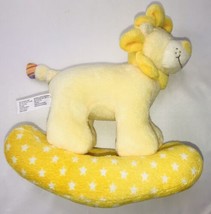 Babies R Us Yellow Rocking Horse Chime Rattle Plush Stuffed Animal Toy Lovey 9” - £32.29 GBP