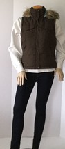 COLUMBIA Chocolate Brown Down Filled Faux Fur Hooded Vest (Size M) - $39.95