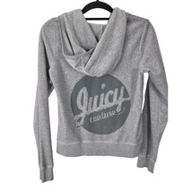 Juicy Couture Sweatshirt Large Womens Grey Full Zip Hooded Long Sleeve P... - $23.00