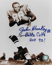 John Mackey Baltimore Colts signed autographed 8x10 photo COA  - £47.47 GBP