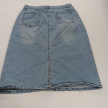 Allegra K Women's Denim Skirt Straight & Pencil Back Slit Blue Size XL image 15