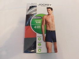 Jockey ActiveBlend Men&#39;s 4-Pack Boxer Briefs Cool &amp; Comfort 2XL 44-46 Multi NEW - £17.90 GBP