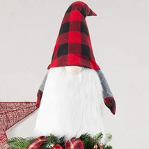 Christmas Tree Topper Tomte Doll Ornaments Handmade Scandinavia   Grid-17.5 Inch - £11.25 GBP