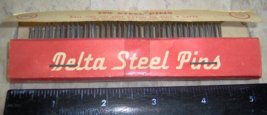 Vintage Delta Steel Pins Cushion Pak Dressmaker ball tips THE UNION PIN CO. - $30.46