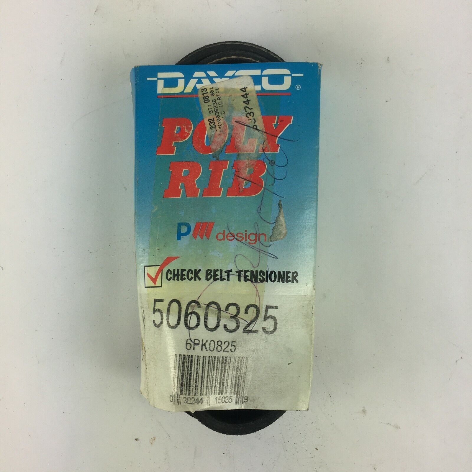 Genuine Dayco Poly Rib Automotive Tensioner Belt 5060325-6PK0825 A3 - $11.99