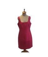 Rickie Freeman Teri Jon Women&#39;s Dress Hot Pink Wool Silk Blend 93380 Size 8 - £54.75 GBP