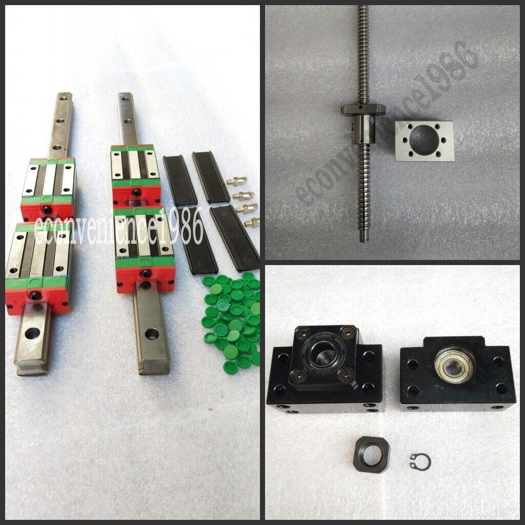 HGR15--900mm Linear rail &amp; HGH15CA &amp;1 pcs RM1204-900mm Ballscrew&amp;BF12/BK... - $119.68