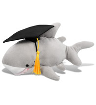 Shark Graduation Plush With Gown And Cap With Tassel Outfit - 10 Inches - £30.36 GBP