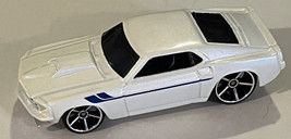 Hot Wheels 69 Ford Mustang White Variant w/Chrome OH5Sp - Loose - £6.05 GBP