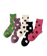 Verdusa Women&#39;s Polka Dot Crew Ankle Socks Multicolor 5 Pairs Size 36-39 - €2,98 EUR