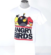 Angry Birds White Short Sleeve Graphic Tee T Shirt Mens NEW - £19.70 GBP