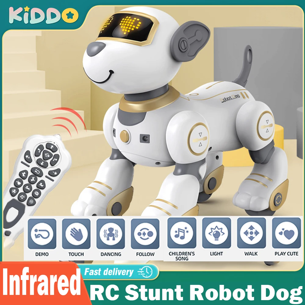 Smart Electronic Animal Pets RC Robot Dog Voice Remote Control Toys Funny - £54.68 GBP+