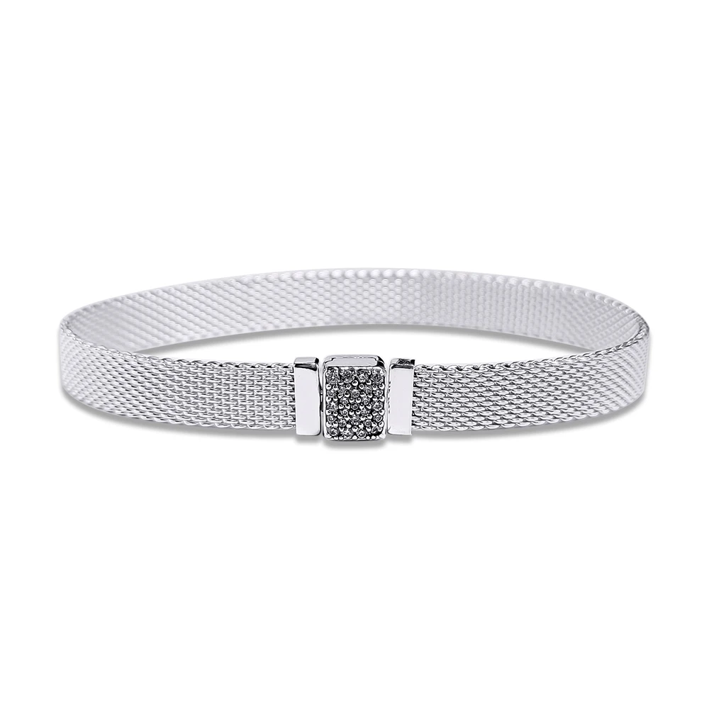 Reflexions Sparkling Clasp Bracelet Genuine 925 Sterling Silver Bracelet... - $70.06