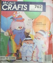 McCall's Crafts Pattern 762 Enter The Clowns - $8.41