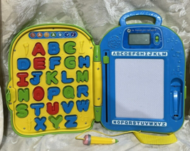 LeapFrog Mr. Pencil&#39;s ABC green Backpack drawing board - $14.80