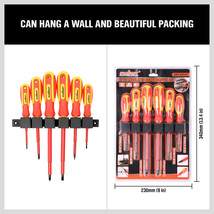 6pc 1000V Insulated Screwdriver Set Magnetic Tips Electrician Slotted Phillips - £22.37 GBP