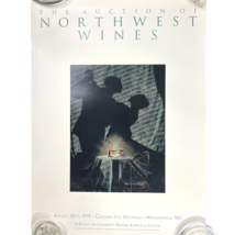 Northwest Wines 1993 Auction Event Poster Chateau Michelle Woodinville W... - £152.75 GBP