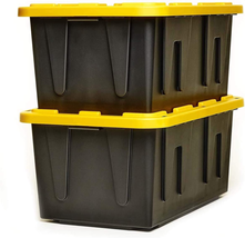 Durabilt 27 Gallon Capacity Flip Lid Stackable Heavy Duty Tough Storage Co - £106.54 GBP