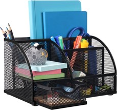 Comix Mesh Pen Pencil Holder Desk Organizer, 7 Compartment Wire Desktop,... - £26.22 GBP