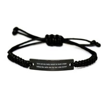 Cute Wife Black Rope Bracelet, You&#39;re All My Lady Need to Lead a Happy Fulfilled - £17.47 GBP