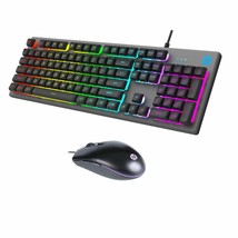 HP KM300F Wired Gaming Keyboard &amp; Mouse, Membrane Backlit, 26 Keys- 6400DPI - £39.55 GBP