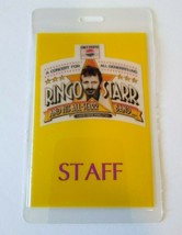 Ringo Starr Backstage Concert Pass 1989 Original Rock Pop Music The Beatles - £20.12 GBP