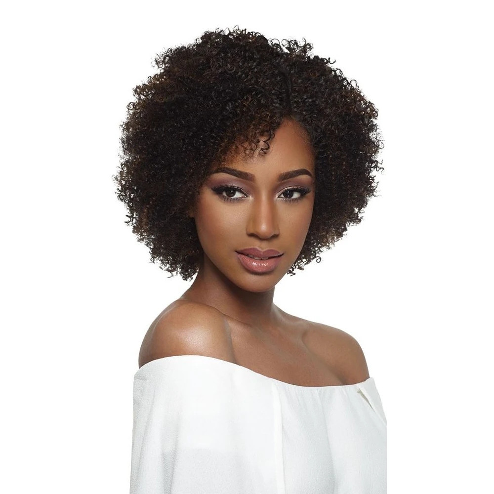 Pixie Cut Bob Wig Curly Human Hair Wigs For Black Women Afro Kinky Curly Bob W - £39.01 GBP