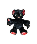 Build A Bear BAB Boorific Vampire Bat Black Plush Halloween Red Ears Fee... - $32.95 CAD