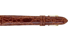 Genuine Crocodile Polished Watch Strap Padded and Stitched - $119.00+
