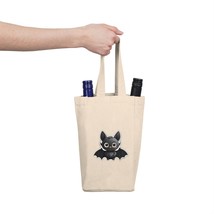 Gothic Bat Wine Carrier for Halloween Décor or Travel Double Wine Tote Bag Gift  - £25.15 GBP