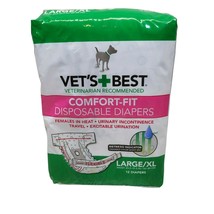 Vets Best Comfort Fit Dog Diapers Disposable Female Puppy Diapers Large ... - $24.99