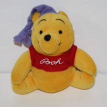 Disney Winnie the Pooh Purple Nightcap Plush 5&quot; Mini Cap Soft Toy Stuffe... - $183.01 MXN