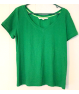 Tommy Hilfiger women XL shirt green v-neck short sleeve short/cropped style - £7.88 GBP