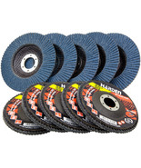 10pcs 4.5in 80G Flap Disc Fiberglass Backing Wood Metal Angle Grinder - $19.75