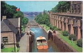 Postcard Rideau Canal Locks &amp; Interprovincial Bridge Ottawa Ontario - £3.88 GBP