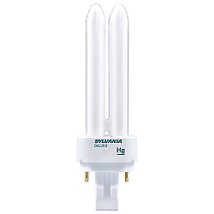 SYLVANIA 21113 26W double Twin Tube compact fluorescent lamp with 2-pin base - £9.54 GBP