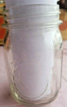 Vintage Ball Mason Sculptured Glass Wild Rose Flower Pint Canning Jar Made In US - £7.85 GBP