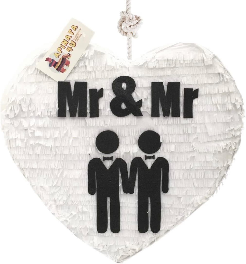 17&quot; Tall Mr &amp; Mr Heart Wedding Decoration Bridal Shower White Color Love... - $39.99