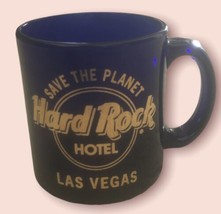 Hard Rock Hotel Las Vegas Vintage Transparent Dark Blue Mug Made In USA - £11.74 GBP